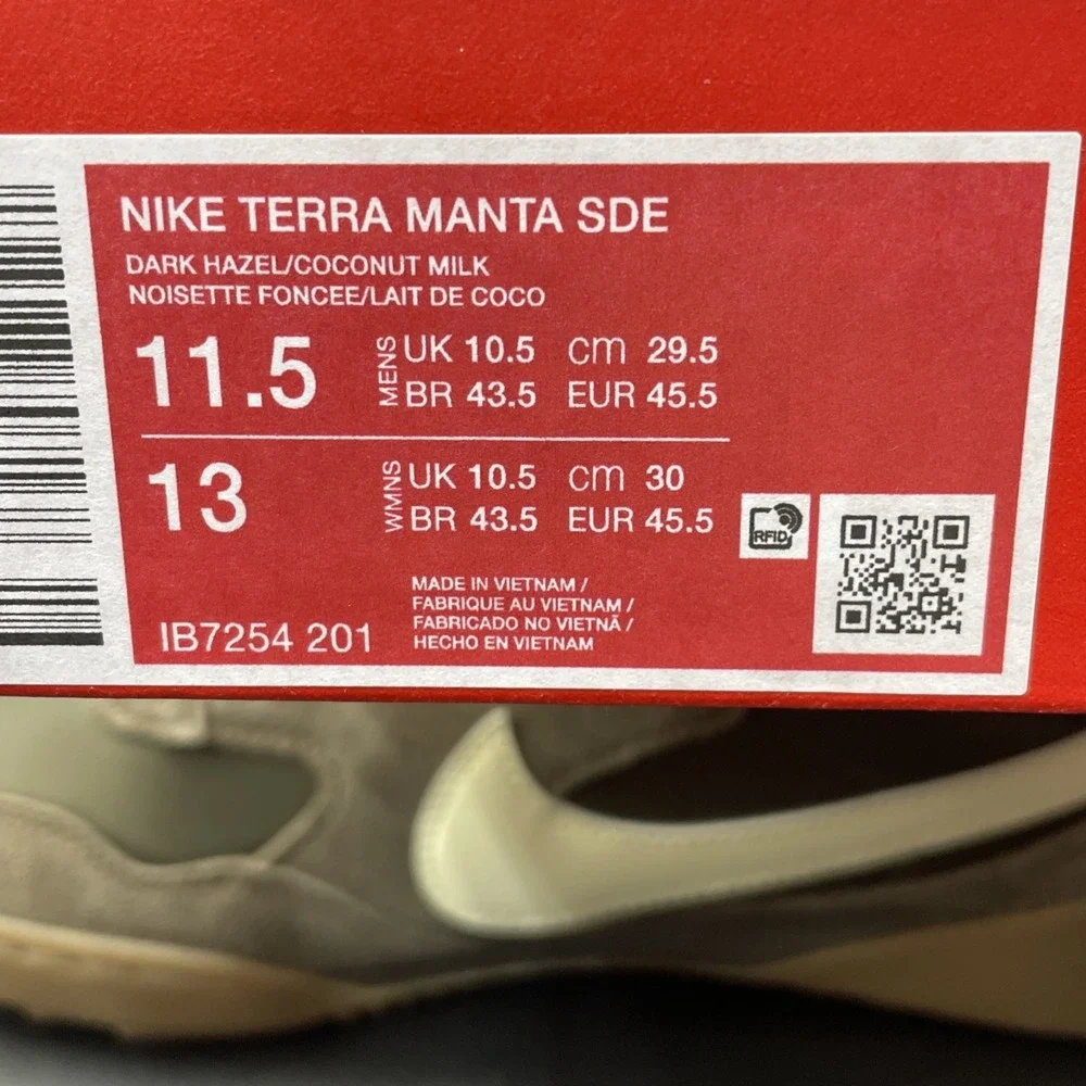 Nike Terra Manta SDE Mens Sz 11.5 Dark Hazel Brown / Coconut Milk IB7254 201 NEW